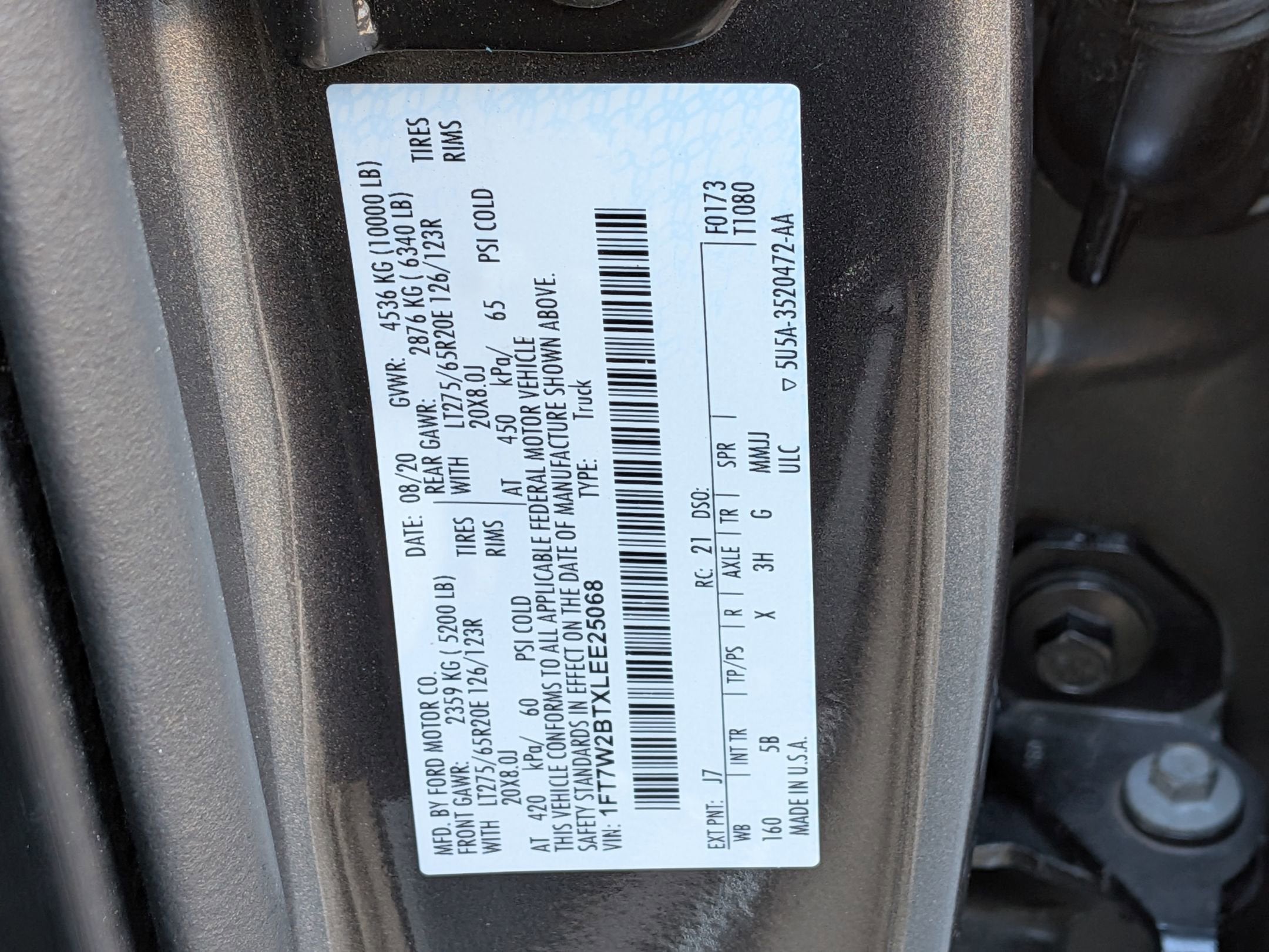 2020 Ford Super Duty F-250 SRW LARIAT