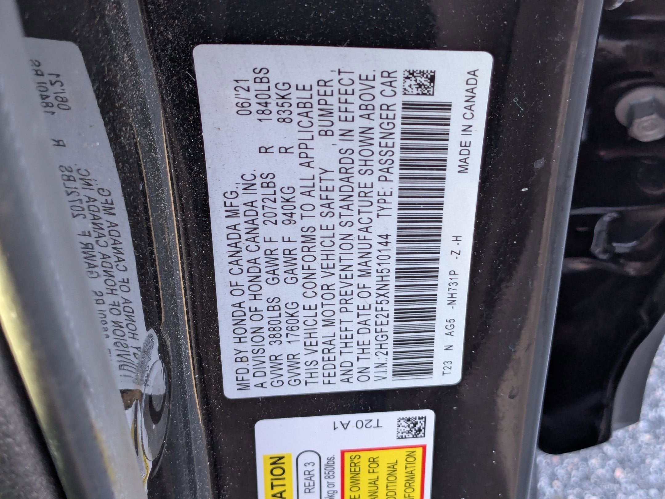 2022 Honda Civic Sedan Sport