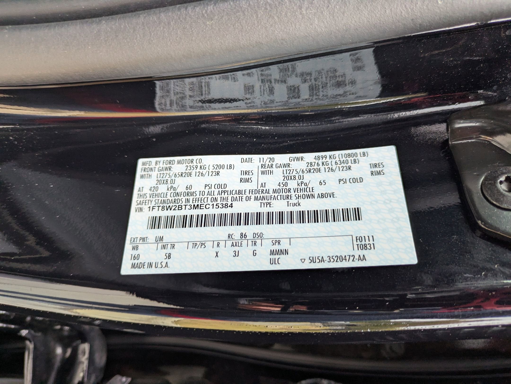 2021 Ford Super Duty F-250 SRW Lariat SCA Black Widow