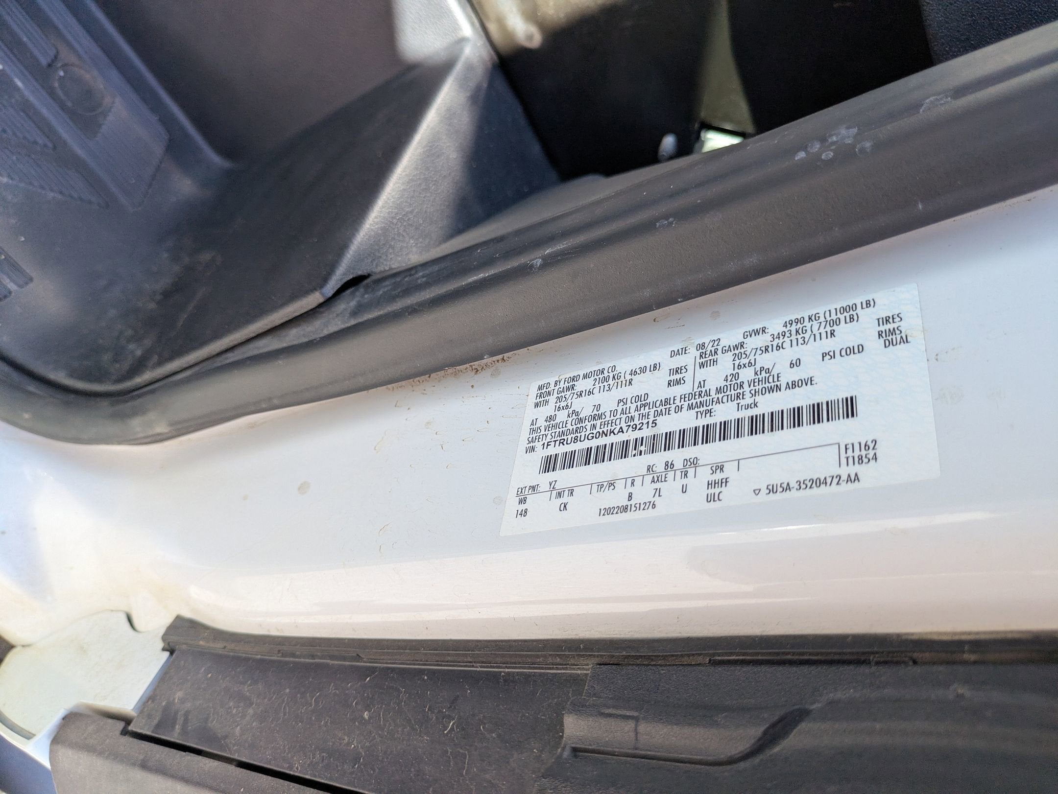 2022 Ford Transit Cargo Van Base